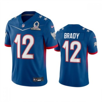 Men's Tampa Bay Buccaneers #12 Tom Brady 2022 Royal Pro Bowl Stitched Jersey Men's Tampa Bay Buccaneers #12 Tom Brady 2022 Royal Pro Bowl Stitched Jersey
