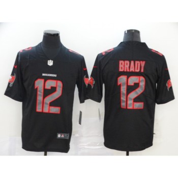 Men's Tampa Bay Buccaneers #12 Tom Brady Black Impact Limited Stitched NFL Jersey Men's Tampa Bay Buccaneers #12 Tom Brady Black Impact Limited Stitched NFL Jersey