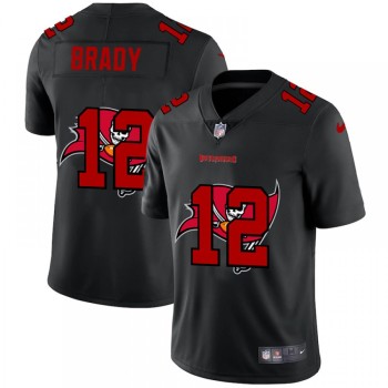 Men's Tampa Bay Buccaneers #12 Tom Brady Black Shadow Logo Limited Stitched Jersey Men's Tampa Bay Buccaneers #12 Tom Brady Black Shadow Logo Limited Stitched Jersey