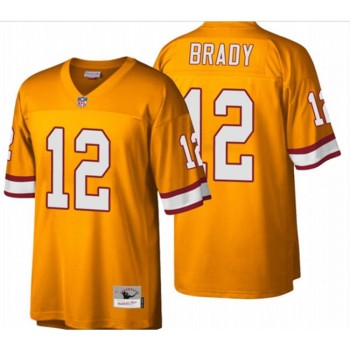 Men's Tampa Bay Buccaneers #12 Tom Brady Orange Stitched Jersey Men's Tampa Bay Buccaneers #12 Tom Brady Orange Stitched Jersey