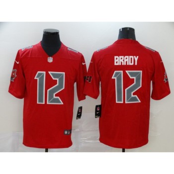 Men's Tampa Bay Buccaneers #12 Tom Brady Red Color Rush Stitched NFL Jersey Men's Tampa Bay Buccaneers #12 Tom Brady Red Color Rush Stitched NFL Jersey
