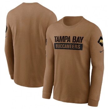 Men's Tampa Bay Buccaneers 2023 Brown Salute To Service Long Sleeve T-Shirt Men's Tampa Bay Buccaneers 2023 Brown Salute To Service Long Sleeve T-Shirt