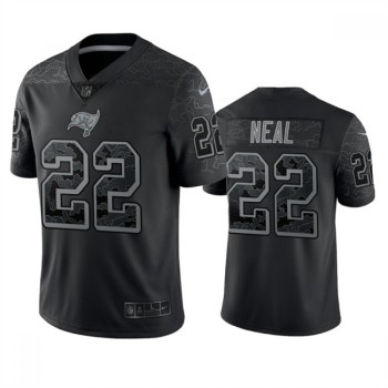 Men's Tampa Bay Buccaneers #22 Keanu Neal Black Reflective Limited Stitched Jersey Men's Tampa Bay Buccaneers #22 Keanu Neal Black Reflective Limited Stitched Jersey