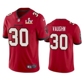 Men's Tampa Bay Buccaneers #30 Ke'Shawn Vaughn Red 2021 Super Bowl LV Limited Stitched Jersey Men's Tampa Bay Buccaneers #30 Ke'Shawn Vaughn Red 2021 Super Bowl LV Limited Stitched Jersey