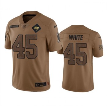 Men's Tampa Bay Buccaneers #45 Devin White 2023 Brown Salute To Service Limited Stitched Jersey Men's Tampa Bay Buccaneers #45 Devin White 2023 Brown Salute To Service Limited Stitched Jersey