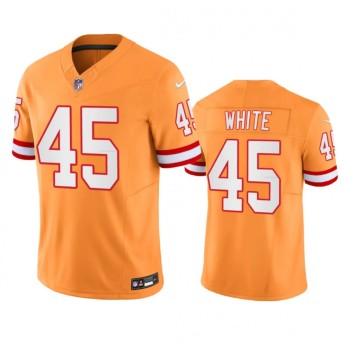 Men's Tampa Bay Buccaneers #45 Devin White Orange 2023 F.U.S.E. Throwback Limited Stitched Jersey Men's Tampa Bay Buccaneers #45 Devin White Orange 2023 F.U.S.E. Throwback Limited Stitched Jersey