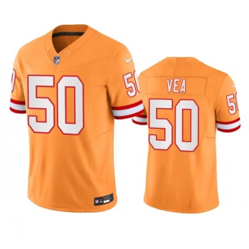 Men's Tampa Bay Buccaneers #50 Vita Vea Orange 2023 F.U.S.E. Throwback Limited Stitched Jersey Men's Tampa Bay Buccaneers #50 Vita Vea Orange 2023 F.U.S.E. Throwback Limited Stitched Jersey