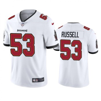 Men's Tampa Bay Buccaneers #53 Chapelle Russell New White Vapor Untouchable Limited Stitched Jersey Men's Tampa Bay Buccaneers #53 Chapelle Russell New White Vapor Untouchable Limited Stitched Jersey