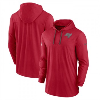 Men's Tampa Bay Buccaneers Red Sideline Pop Performance Pullover Long Sleeve Hoodie T-Shirt Men's Tampa Bay Buccaneers Red Sideline Pop Performance Pullover Long Sleeve Hoodie T-Shirt