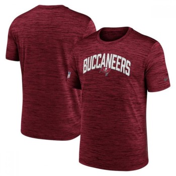 Men's Tampa Bay Buccaneers Red Sideline Velocity Stack Performance T-Shirt Men's Tampa Bay Buccaneers Red Sideline Velocity Stack Performance T-Shirt