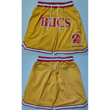 Men's Tampa Bay Buccaneers Yellow Shorts (Run Smaller) Men's Tampa Bay Buccaneers Yellow Shorts (Run Smaller)