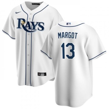 Men's Tampa Bay Rays #13 Manuel Margot White Cool Base Stitched Baseball Jersey Men's Tampa Bay Rays #13 Manuel Margot White Cool Base Stitched Baseball Jersey