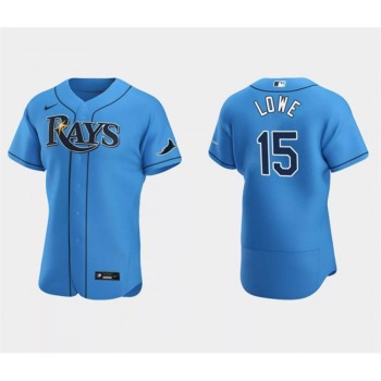Men's Tampa Bay Rays #15 Josh Lowe Light Blue Flex Base Stitched Jersey Men's Tampa Bay Rays #15 Josh Lowe Light Blue Flex Base Stitched Jersey