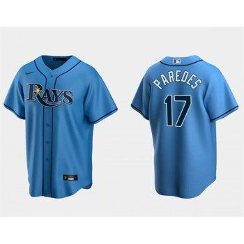 Men's Tampa Bay Rays #17 isaac Paredes Light Blue Cool Base Stitched Baseball Jersey Men's Tampa Bay Rays #17 isaac Paredes Light Blue Cool Base Stitched Baseball Jersey