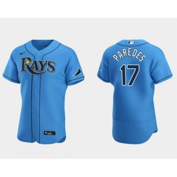 Men's Tampa Bay Rays #17 isaac Paredes Light Blue Flex Base Stitched Baseball Jersey Men's Tampa Bay Rays #17 isaac Paredes Light Blue Flex Base Stitched Baseball Jersey