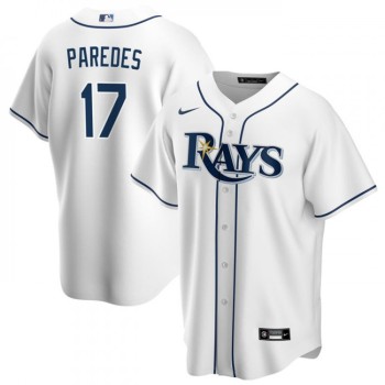 Men's Tampa Bay Rays #17 isaac Paredes White Cool Base Stitched Baseball Jersey Men's Tampa Bay Rays #17 isaac Paredes White Cool Base Stitched Baseball Jersey
