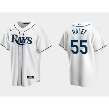 Men's Tampa Bay Rays #55 Luke Raley White Cool Base Stitched Baseball Jersey Men's Tampa Bay Rays #55 Luke Raley White Cool Base Stitched Baseball Jersey
