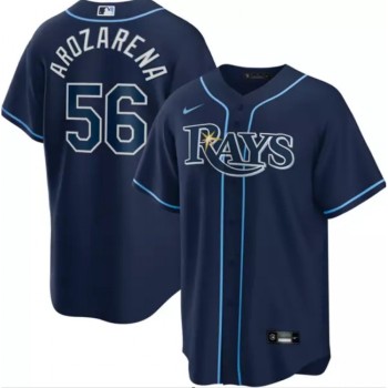Men's Tampa Bay Rays #56 Randy Arozarena Navy Cool Base Stitched Baseball Jersey Men's Tampa Bay Rays #56 Randy Arozarena Navy Cool Base Stitched Baseball Jersey