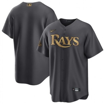 Men's Tampa Bay Rays Blank 2022 All-Star Charcoal Cool Base Stitched Baseball Jersey Men's Tampa Bay Rays Blank 2022 All-Star Charcoal Cool Base Stitched Baseball Jersey