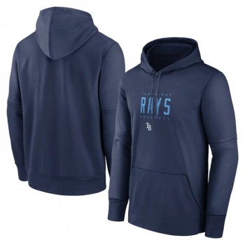 Men's Tampa Bay Rays Navy Pregame Performance Pullover Hoodie Men's Tampa Bay Rays Navy Pregame Performance Pullover Hoodie