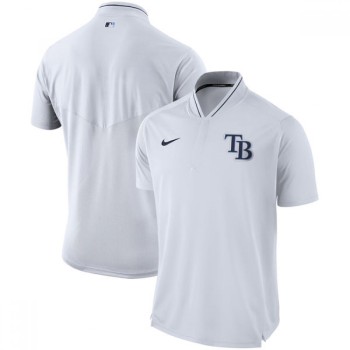Men's Tampa Bay Rays White Authentic Collection Elite Performance Polo Men's Tampa Bay Rays White Authentic Collection Elite Performance Polo
