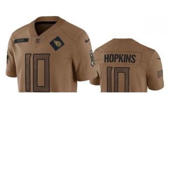 Men's Tennessee Titans #10 DeAndre Hopkins 2023 Brown Salute To Service Stitched Football Jersey Men's Tennessee Titans #10 DeAndre Hopkins 2023 Brown Salute To Service Stitched Football Jersey
