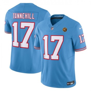 Men's Tennessee Titans #17 Ryan Tannehill Blue 2023 F.U.S.E. Throwback With John Madden Patch Vapor Limited Stitched Football Jersey Men's Tennessee Titans #17 Ryan Tannehill Blue 2023 F.U.S.E. Throwback With John Madden Patch Vapor Limited Stitched Football Jersey