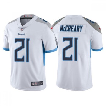 Men's Tennessee Titans #21 Roger McCreary White Vapor Untouchable Stitched Jersey Men's Tennessee Titans #21 Roger McCreary White Vapor Untouchable Stitched Jersey
