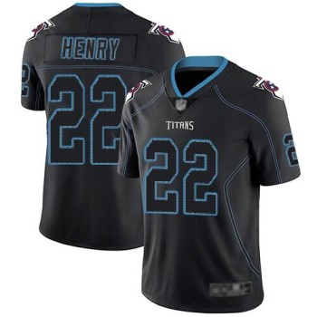 Men's Tennessee Titans #22 Derrick Henry Black Lights Out Stitched Jersey Men's Tennessee Titans #22 Derrick Henry Black Lights Out Stitched Jersey