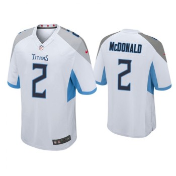 Men's Tennessee Titans #2 Cole McDonald White Stitched Jersey Men's Tennessee Titans #2 Cole McDonald White Stitched Jersey