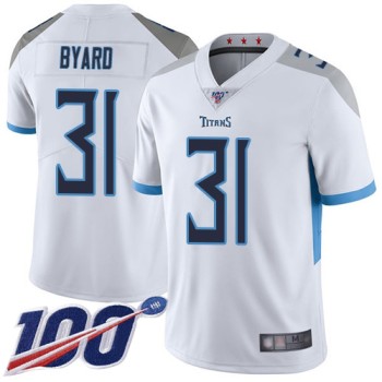 Men's Tennessee Titans #31 Kevin Byard White 2019 100th Season Vapor Untouchable Limited Stitched NFL Jersey Men's Tennessee Titans #31 Kevin Byard White 2019 100th Season Vapor Untouchable Limited Stitched NFL Jersey