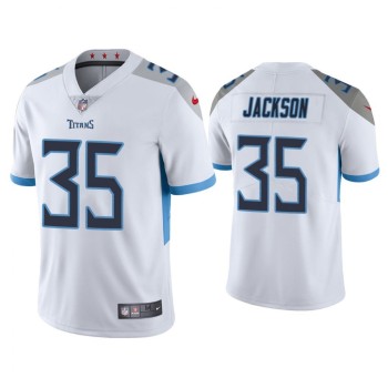 Men's Tennessee Titans #35 Chris Jackson White Vapor Untouchable Stitched Jersey Men's Tennessee Titans #35 Chris Jackson White Vapor Untouchable Stitched Jersey