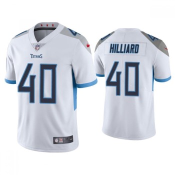 Men's Tennessee Titans #40 Dontrell Hilliard White Vapor Untouchable Stitched Jersey Men's Tennessee Titans #40 Dontrell Hilliard White Vapor Untouchable Stitched Jersey