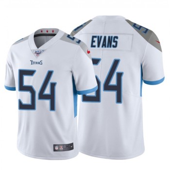 Men's Tennessee Titans #54 Rashaan Evans 100th White Vapor Untouchable Stitched Jersey Men's Tennessee Titans #54 Rashaan Evans 100th White Vapor Untouchable Stitched Jersey