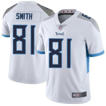 Men's Tennessee Titans #81 Jonnu Smith 2019 White Vapor Untouchable Limited Stitched NFL Jersey Men's Tennessee Titans #81 Jonnu Smith 2019 White Vapor Untouchable Limited Stitched NFL Jersey