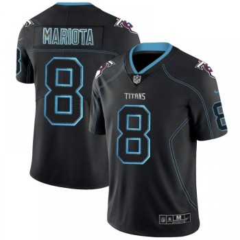 Men's Tennessee Titans #8 Marcus Mariota Black 2018 Lights Out Color Rush NFL Limited Jersey