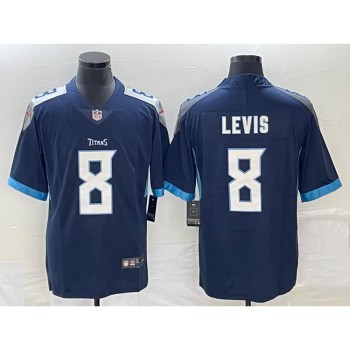 Men's Tennessee Titans #8 Will Levis Navy Vapor Untouchable Stitched Jersey Men's Tennessee Titans #8 Will Levis Navy Vapor Untouchable Stitched Jersey