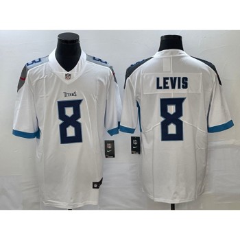 Men's Tennessee Titans #8 Will Levis White Vapor Untouchable Stitched Jersey Men's Tennessee Titans #8 Will Levis White Vapor Untouchable Stitched Jersey