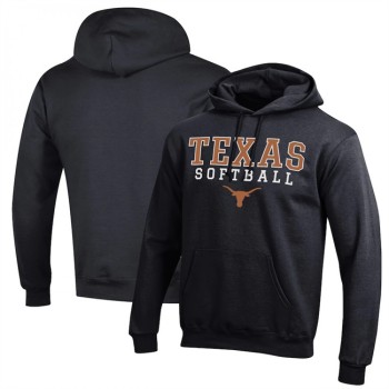Men's Texas Longhorns Black oftball Stack Pullover Hoodie Men's Texas Longhorns Black oftball Stack Pullover Hoodie