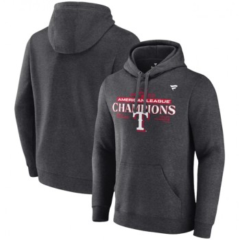 Men's Texas Rangers 2023 Heather Charcoal Champions Locker Room Pullover Hoodie Men's Texas Rangers 2023 Heather Charcoal Champions Locker Room Pullover Hoodie
