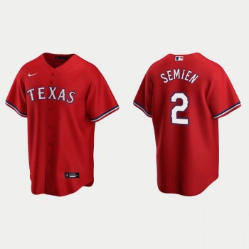 Men's Texas Rangers #2 Marcus Semien Red Cool Base Stitched Baseball Jersey Men's Texas Rangers #2 Marcus Semien Red Cool Base Stitched Baseball Jersey