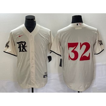 Men's Texas Rangers #32 Evan Carter Cream 2023 City Connect Stitched Baseball Jersey Men's Texas Rangers #32 Evan Carter Cream 2023 City Connect Stitched Baseball Jersey