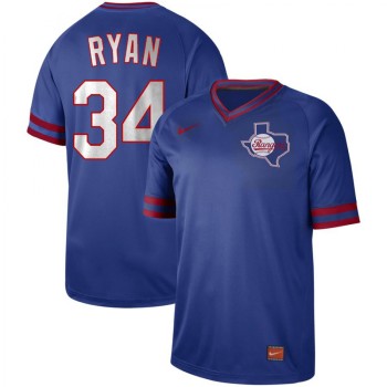 Men's Texas Rangers #34 Nolan Ryan Royal Cooperstown Collection Legend Stitched MLB Jersey Men's Texas Rangers #34 Nolan Ryan Royal Cooperstown Collection Legend Stitched MLB Jersey
