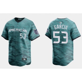 Men's Texas Rangers #53 Adolis Garcia Teal 2023 All-star Stitched Baseball Jersey Men's Texas Rangers #53 Adolis Garcia Teal 2023 All-star Stitched Baseball Jersey
