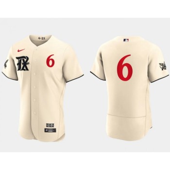 Men's Texas Rangers #6 Josh Jung Cream 2023 City Connect Flex Base Stitched Baseball Jersey Men's Texas Rangers #6 Josh Jung Cream 2023 City Connect Flex Base Stitched Baseball Jersey