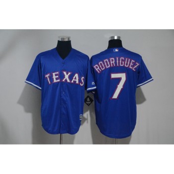 Men's Texas Rangers #7 ivan Rodriguez Blue Cool Base Stitched MLB Jersey Men's Texas Rangers #7 ivan Rodriguez Blue Cool Base Stitched MLB Jersey