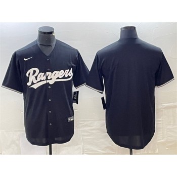 Men's Texas Rangers Blank Black Cool Base Stitched Baseball Jersey Men's Texas Rangers Blank Black Cool Base Stitched Baseball Jersey