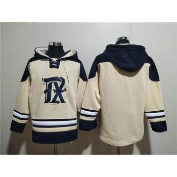Men's Texas Rangers Blank Cream Ageless Must-Have Lace-Up Pullover Hoodie Men's Texas Rangers Blank Cream Ageless Must-Have Lace-Up Pullover Hoodie
