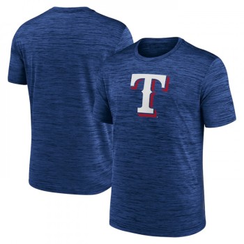 Men's Texas Rangers Blue Team Logo Velocity Performance T-Shirt Men's Texas Rangers Blue Team Logo Velocity Performance T-Shirt