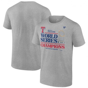 Men's Texas Rangers Heather Gray 2023 World Series Champions Locker Room T-Shirt Men's Texas Rangers Heather Gray 2023 World Series Champions Locker Room T-Shirt